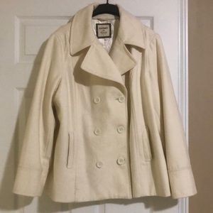 Cream Old Navy Peacoat